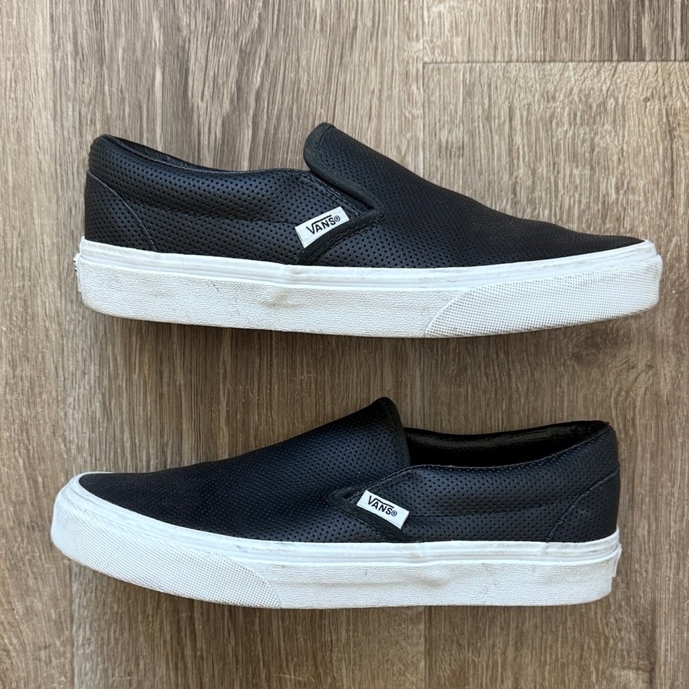 Vans Women’s Black Classic Slip-On Sneakers - Picture 5 of 7